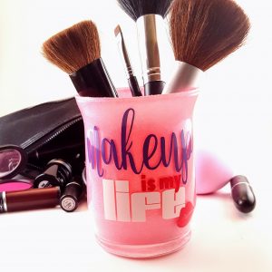 glitter brush holder