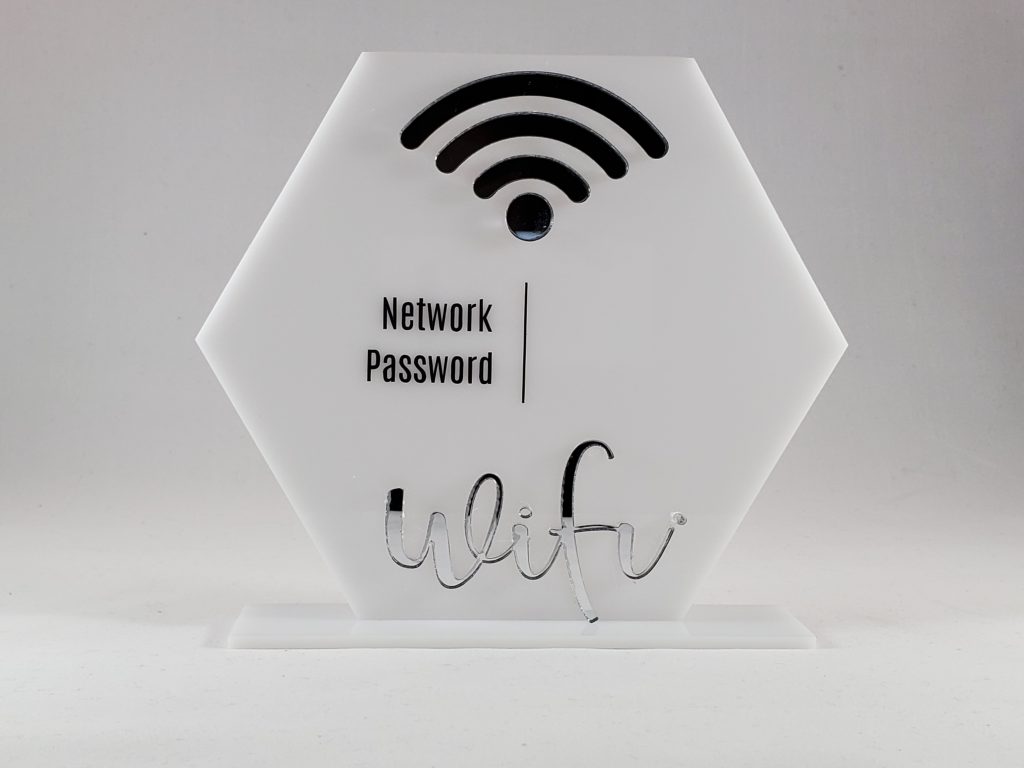 Acrylic WIFI Password Sign