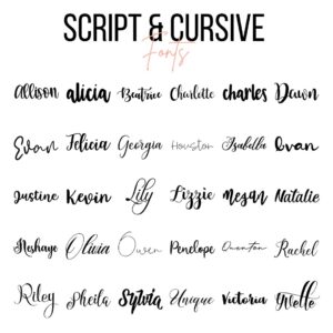 Script and Cursive Fonts