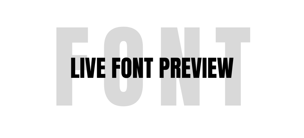 live font preview